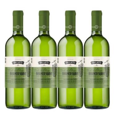Imagem de Vinho Branco Vailatti 750ml 4 Unidades, Branco Suave