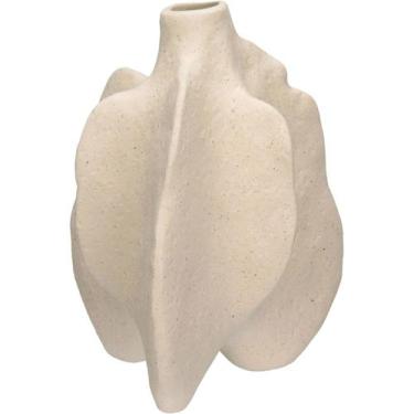 Imagem de VASO DECORATIVO ENFEITE CASA HOME&CO CERÂMICA 16x12x12cm BRANCO