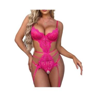 Imagem de Conjunto De Sutiã De Renda Azul Com Alças Para Mulheres, Lingerie Sexy