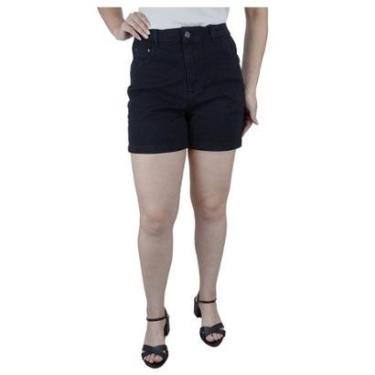 Imagem de Shorts Feminino Lado Avesso Mom Jeans Preto - L12906-Feminino