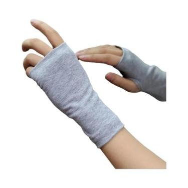 Imagem de Luvas Unissex Finas De Verão Sem Dedos Com Proteção Solar Para Cicatri