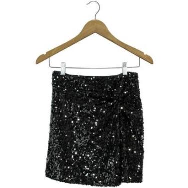 Imagem de Saia Labellamafia Stimulus Paete Preta Feminina-Feminino