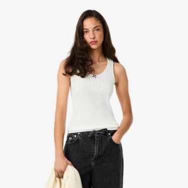 Imagem de Regata de Algodão de Malha Pointelle Slim Fit-Feminino