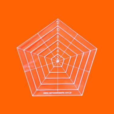 Imagem de Régua Patchwork Pentágono 12cm Cristal