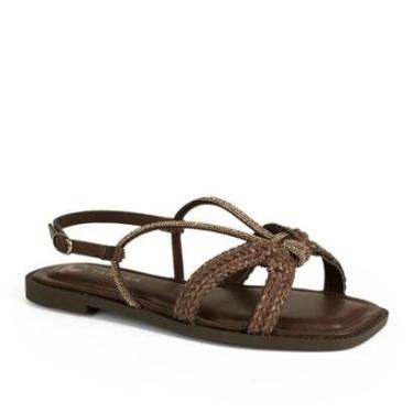 Imagem de Sandália Tanara Rasteira Feminina T9172-Feminino