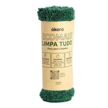 Imagem de Pano Microfibra Limpa tudo 30 x 30cm Verde Escuro Ákora, U