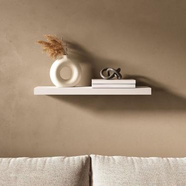 Imagem de Prateleira Suspensa para Parede Suporte Invisível 67x17cm Tamburato Branco