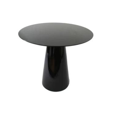 Imagem de Mesa Lateral Cone Redonda 41cm Laqueada Preto