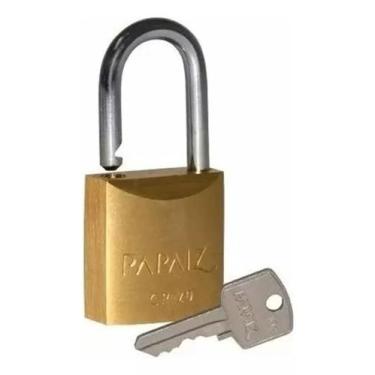 Imagem de Cadeado Papaiz 100200CX 20mm CR20 Segurança robusta resistência a corr