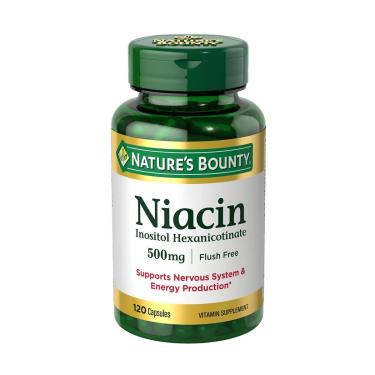Imagem de Suplemento Nature'S Bounty Niacina 500 Mg Flush Free 120 Cápsulas-Unissex