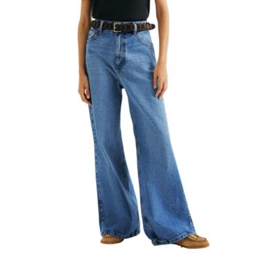 Imagem de Calça Jeans Feminina Hering Pantalona Cintura Alta - H9UF1AS-Feminino