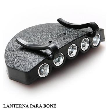 Imagem de Lanterna para Boné Lanterna Bone Farol Cabeca Led Iluminacao Trilha Pesca Clip com LED...
