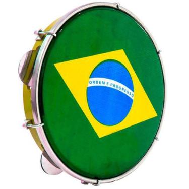 Imagem de Pandeiro Luen 10" ABS Amarelo com Pele Brasil - Luen Percussion