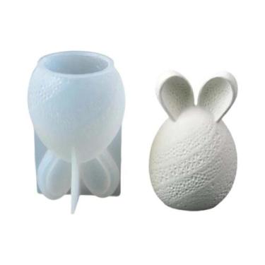 Imagem de Molde De Silicone 3D Para Páscoa: Ovo Listrado, Coelho, Abóbora E Padr