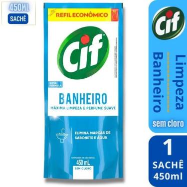 Imagem de Cif Higienizador Profundo Limpeza Antibacteriana para Banheiro 450mL