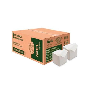 Imagem de Papel Higiênico Interfolhado Ipel Folha Dupla 8000 Folhas 100 Virgem E