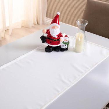 Imagem de Caminho de Mesa Basic Liso 1 Peça 1,30m x 40cm Decorativo Tecido Oxfor