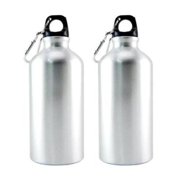 Imagem de Kit 2 Garrafas Chaveiro Mosquetão 400ml Personalizável - Casita