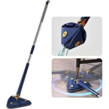 Imagem de Esfregão Mop de Limpeza Ajustável Triangular 360 Giratório - BR.