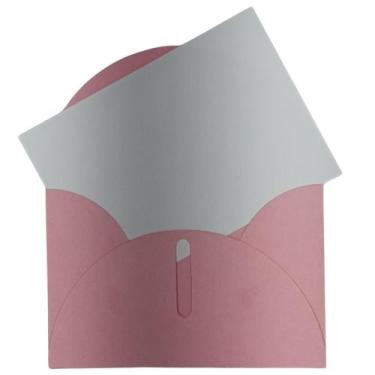 Imagem de Envelope Visita Coração Rosa 11,5x7,5 Cm Cartão Branco 50 Un - Arwetec