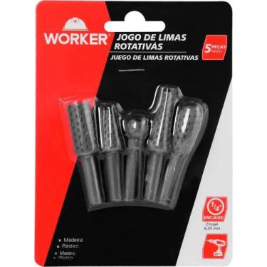 Imagem de Jogo De Limas Rotativas Com 5 Peças 1/4" Worker