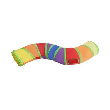 Imagem de Brinquedo Interativo Durável Para Gatos: Túnel Com Buraco Para Exercíc