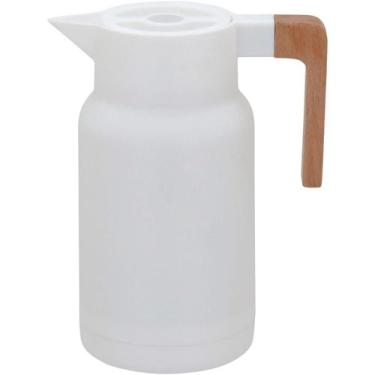 Imagem de Garrafa Térmica Norden Home&Co 25x13x13cm Plástico Branco 1L para Serv