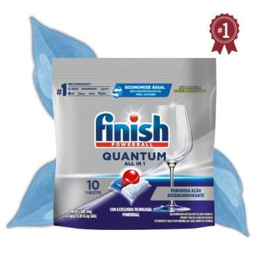 Imagem de Detergente para Lava Louças em Tabletes Finish Quantum All in 1 com 10