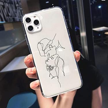 Imagem de Capa de telefone Soft Silicon Funny para iPhone 13 11 Pro Max 12 mini SE2020 6 7 8 Plus XR XS Max Luxo Capa Traseira Transparente, 40384, Para iP7P ou iP8Plus