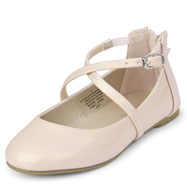 Imagem de The Children's Place Sapatilhas de Balé para Bebês Meninas, rosa, 7 Infant