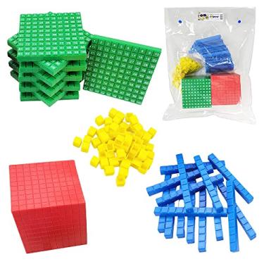 Imagem de Material Dourado Click Plástico Matemática Escolar 261 Peças MMP