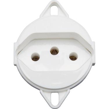 Imagem de Tomada 2P+T para Tampa de Piso Tramontina 20 A 250 V Branca Tramontina