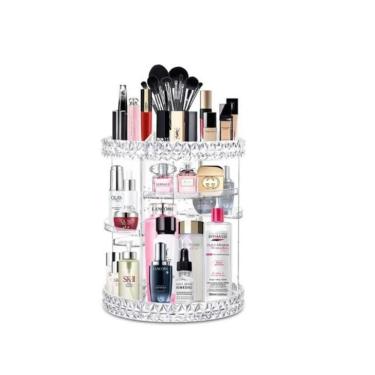 Imagem de Organizador Grande Porta Maquiagem Acrílico 360° Giratório