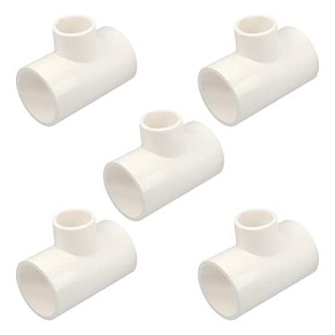 Imagem de MroMax 2 peças de encaixe de tubulação 25 x 20 mm ID reduzindo 3 vias conector de tubo de água suporte soquete de PVC para fixação de tubos correspondentes branco, MRO190907J-0085, 5Pcs 32*20