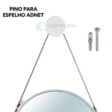 Imagem de Pino Suporte Pendurador Espelho Adnet Parede Decoração Branco - Desing