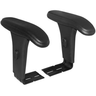 Imagem de Par de Braços com Regulagem de Altura por Botão para Cadeiras de Escritório Diretor e Presidente, Apoio Ergonômico e Instalação Fácil - Escritex