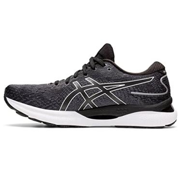 Imagem de ASICS Men's Gel-Nimbus 24 Running Shoes, 8, Black/White