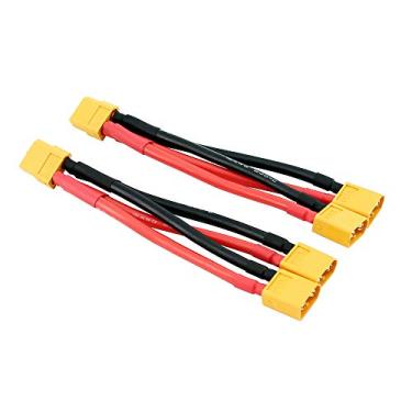 Imagem de BDHI 2 pçs XT60 plugue macho fêmea paralelo Y cabo carregador adaptador conector para bateria Lipo (B98-2)