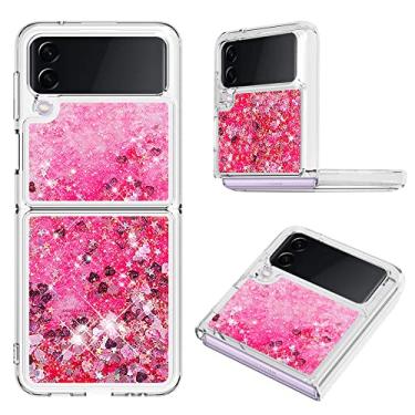 Imagem de Capa de areia movediça de luxo Bling para Samsung Z Flip 3 4 Silicone Glitter para Samsung Galaxy Z Flip 3 4 Flip3 Z Flip4 Capa à prova de choque, meihong, para Samsung Z Flip 3