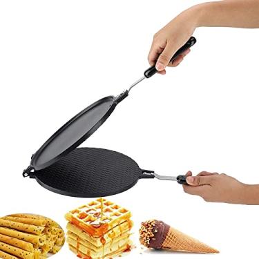 Imagem de Máquina de fazer waffle Cone Gás de cozinha antiaderente Rolo de ovo Pan Molde Placa de Imprensa Omelete Crocante Panela de Panqueca Assar Cozinha Ferramentas de Cozinhar