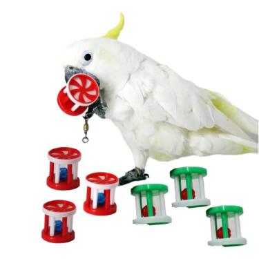 Imagem de Barn Eleven Brinquedo de quebra-cabeça de papagaio, ferramenta de ensino, ferramentas interativas, brinquedo de crescimento de inteligência, brinquedo interativo para ranger e moer para pássaros pequenos, médios e grandes, cor aleatoriamente