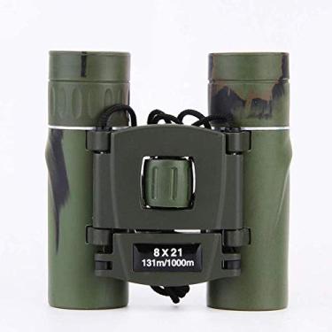 Imagem de binóculos 8X21 Binóculos Green Film High Power Super Clear Black Camo Binoculars Low LightTelescope (cor: verde)