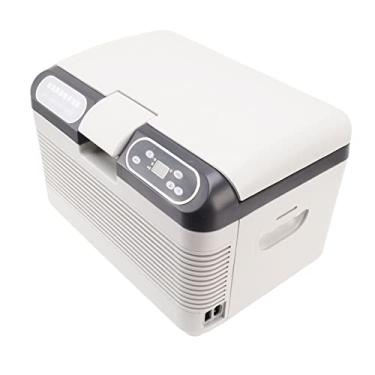 Imagem de AMONIDA Geladeira de carro para trailer, geladeira silenciosa, compartimento destacável à prova de choque para acampamento (plugue dos EUA 110V)