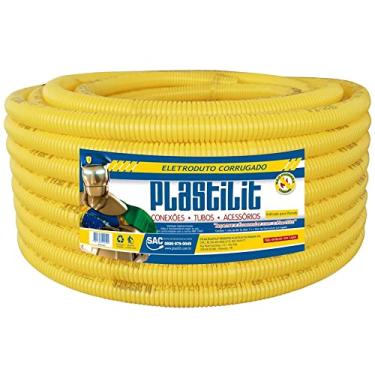 Imagem de Eletroduto Plastilit PVC Flexível Corrugado 25mmx50m Amarelo - PLASTILIT
