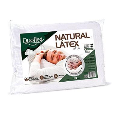 Imagem de Travesseiro Natural Látex, Duoflex, 100% Algodão, Branco, para Fronha 50Cmx70Cm