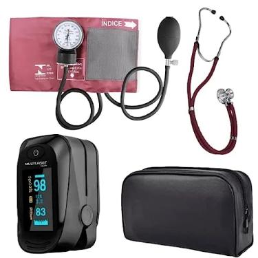 Imagem de Kit Academico Premium Para Fisoterapeuta Com Oximetro… (VINHO)