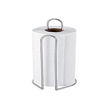 Imagem de Porta Papel Toalha Cromado Suporte Guardanapo Rolo Organização Cozinha