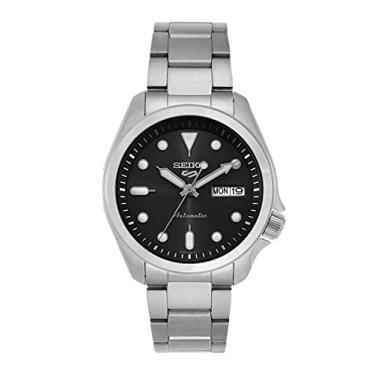 Imagem de SEIKO 5 Relógio esportivo masculino com mostrador preto automático SRPE55K1