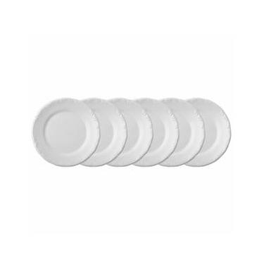Imagem de Conjunto com 6 Pratos Rasos Schmidt Pomerode em Porcelana 26 cm - Branco