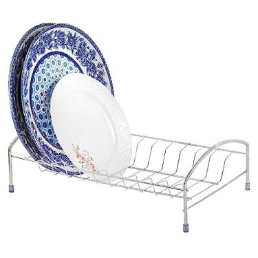 Imagem de Escorredor de Louça Cromado 11 Pratos Secador Organização Cozinha